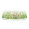 Tropical Leaves Border Plastic Pet Bowls - Small - FRONT