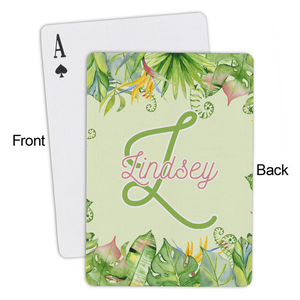 Tropical Leaves Border Playing Cards - Approval