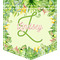 Tropical Leaves Border Iron On Faux Pocket (Personalized)