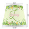 Tropical Leaves Border Poly Film Empire Lampshade - Dimensions