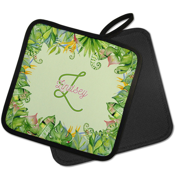 Tropical Leaves Border Pot Holders - PARENT MAIN