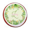 Tropical Leaves Border Printed Icing Circle - Medium - On Cookie