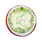 Tropical Leaves Border Printed Icing Circle - Small - On Cookie
