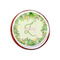 Tropical Leaves Border Printed Icing Circle - XSmall - On Cookie