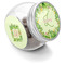 Tropical Leaves Border Puppy Treat Jar (Personalized)