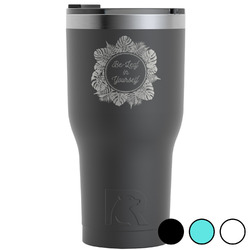 Tropical Leaves Border RTIC Tumbler - 30 oz (Personalized)