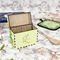 Tropical Leaves Border Recipe Box - Full Color - In Context
