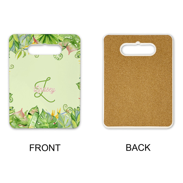 Tropical Leaves Border Rectangle Trivet with Handle - APPROVAL