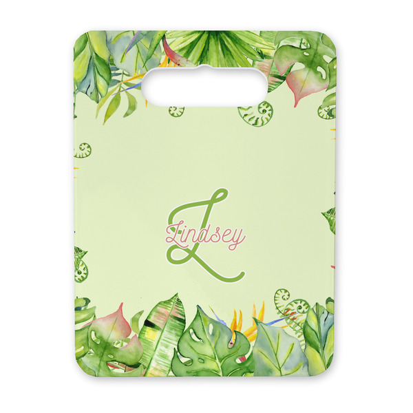 Custom Tropical Leaves Border Rectangular Trivet with Handle (Personalized)