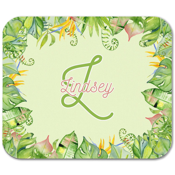 Tropical Leaves Border Rectangular Mouse Pad - APPROVAL