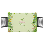 Tropical Leaves Border Tablecloth - 58"x58" (Personalized)