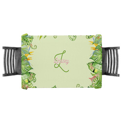 Tropical Leaves Border Tablecloth - 58"x58" (Personalized)