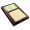 Tropical Leaves Border Red Mahogany Sticky Note Holder - Angle