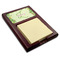 Tropical Leaves Border Red Mahogany Sticky Note Holder (Personalized)