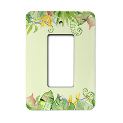 Tropical Leaves Border Rocker Style Light Switch Cover