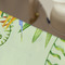 Tropical Leaves Border Large Rope Tote - Close Up View