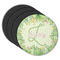 Tropical Leaves Border Round Coaster Rubber Back - Main