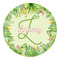 Tropical Leaves Border Round Decal
