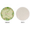 Tropical Leaves Border Round Linen Placemats - APPROVAL (single sided)