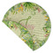 Tropical Leaves Border Round Linen Placemats - Front (folded corner double sided)