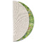 Tropical Leaves Border Round Linen Placemats - HALF FOLDED (single sided)
