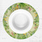 Tropical Leaves Border Round Linen Placemats - LIFESTYLE (single)
