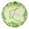 Tropical Leaves Border Round Paper Coaster - Approval