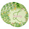Tropical Leaves Border Round Paper Coaster - Main