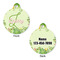 Tropical Leaves Border Round Pet Tag - Front & Back