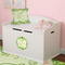 Tropical Leaves Border Round Wall Decal on Toy Chest