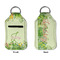 Tropical Leaves Border Sanitizer Holder Keychain - Small APPROVAL (Flat)