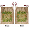 Tropical Leaves Border Santa Sack - Front & Back (Personalized)
