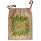 Tropical Leaves Border Santa Sack - Front (Personalized)