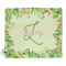 Tropical Leaves Border Security Blanket - Front View