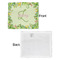 Tropical Leaves Border Security Blanket - Front & White Back View