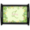 Tropical Leaves Border Serving Tray Black Large - Main