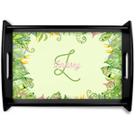 Tropical Leaves Border Wooden Tray (Personalized)