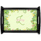 Tropical Leaves Border Wooden Tray (Personalized)