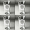 Tropical Leaves Border Set of Four Engraved Beer Glasses - Individual View