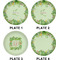 Tropical Leaves Border Set of Lunch / Dinner Plates (Approval)