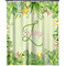 Tropical Leaves Border Extra Long Shower Curtain - 70"x84" (Personalized)
