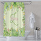 Tropical Leaves Border Shower Curtain Lifestyle