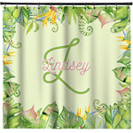 Tropical Leaves Border Shower Curtain - Custom Size (Personalized)