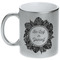 Tropical Leaves Border Metallic Silver Mug (Personalized)