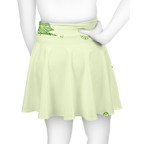 Tropical Leaves Border Skater Skirt - Back