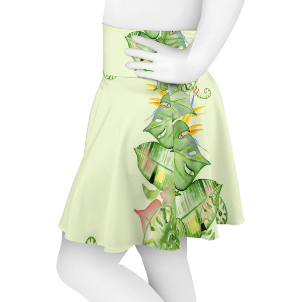 Tropical Leaves Border Skater Skirt - Side