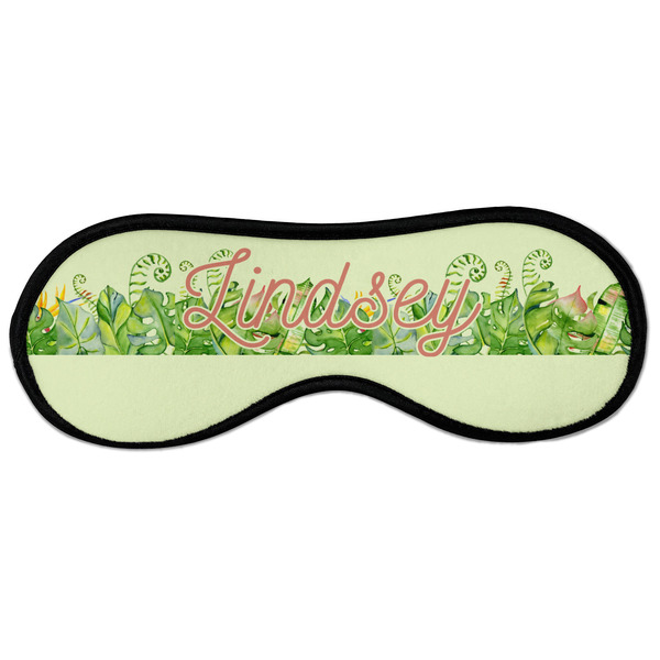 Tropical Leaves Border Sleeping Eye Mask - Front Large