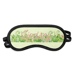 Tropical Leaves Border Sleeping Eye Mask - Small (Personalized)