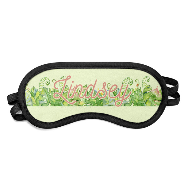 Custom Tropical Leaves Border Sleeping Eye Mask (Personalized)