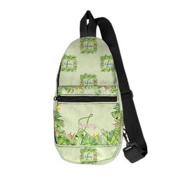 Tropical Leaves Border Sling Bag (Personalized)